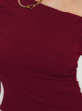 Malian Long Sleeve Top Burgundy