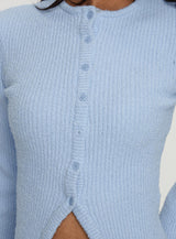 Suzu Long Sleeve Knit Top Blue