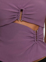 Reckless Abandon Strapless Top Mauve