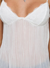 Zami Pleat Top White