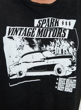Electric Vintage Oversized Tee Black