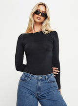 Gatewood Long Sleeve Bodysuit Black Tall