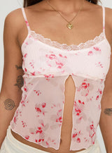Emrys Top Beige / Red Floral