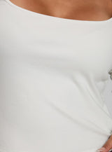Baseline Long Sleeve Top White Curve