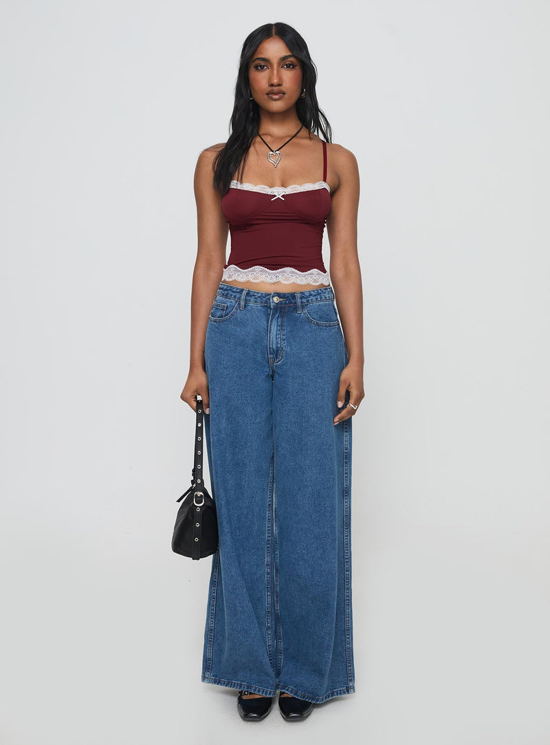 Top Model Cami Burgundy