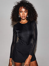 Knighton Long Sleeve Bodysuit Black