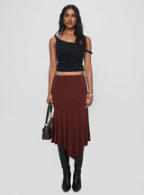 Messenger One Shoulder Top Black