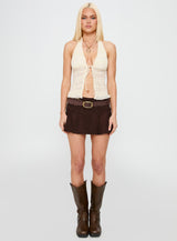Blow Your Mind Halter Top Cream