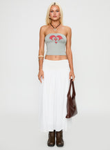 Swan Song Strapless Top Blue / Grey