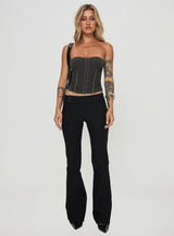 Vacke Strapless Top Grey