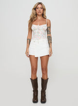 Elyssia Top White Flower