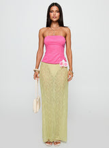 Plotline Strapless Top Pink