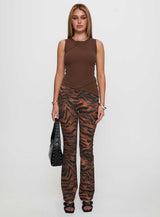 Morganah Aysmmetrical Top Brown