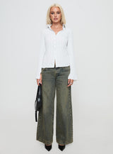Aldgate Long Sleeve Top White