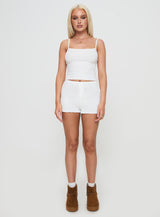 Take On Me Rib Top White