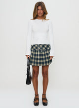 Craving Long Sleeve Tie Detail Top Ivory