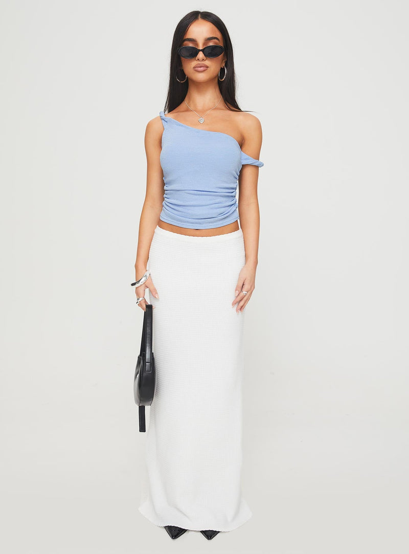 Messenger One Shoulder Top Blue
