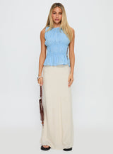 Read My Soul Bead Detail Top Blue