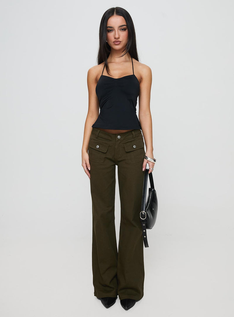 Rehna Halter Top Black