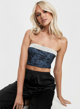 Graysona Strapless Top Navy