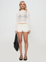 Maddalyn Crochet Top White