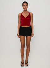 Tuberose Halter Top Red
