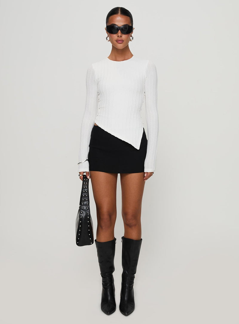 Yulkie Long Sleeve Top White