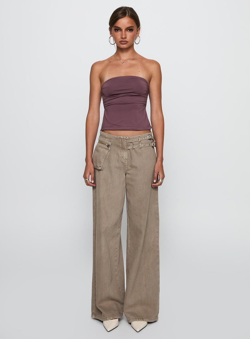 Round The World Strapless Purple