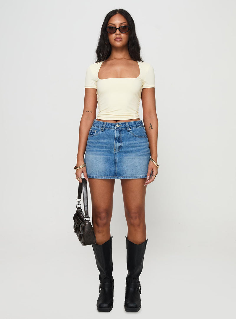 Back In Time Short Sleeve Top Cream