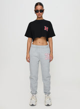 Harvard Graphic Track Top Black