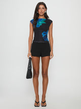 Nova Top Blue Floral