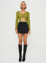 Undone Long Sleeve Top Green