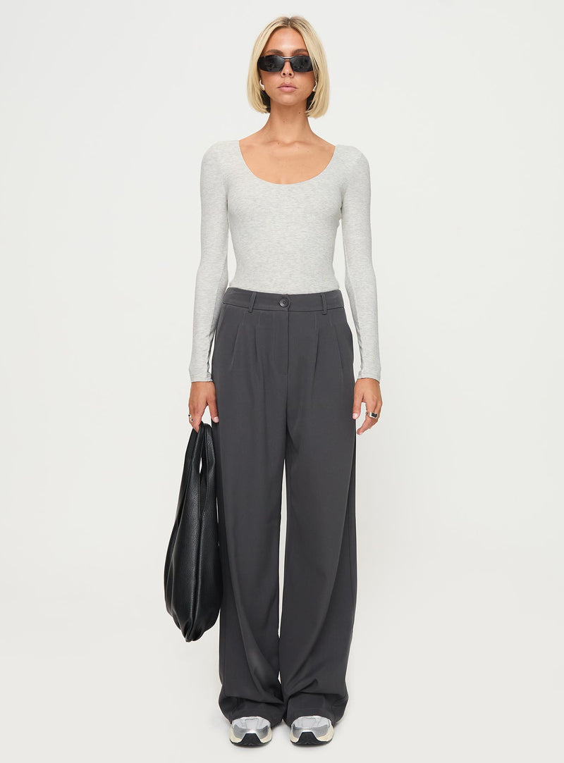 Greener Long Sleeve Bodysuit Grey