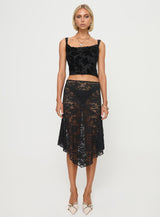 Devore Cami Black Floral