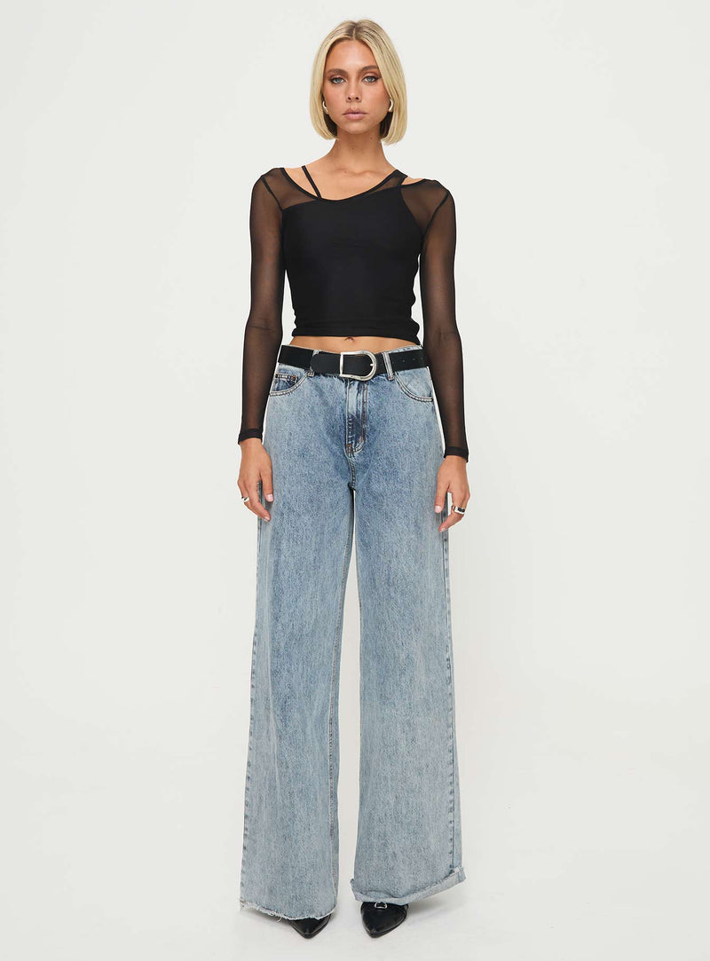 Fulfilled Long Sleeve Top Black