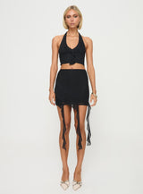 Hathaway Ruffle Set Black