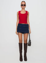 Issues Knit Top Red