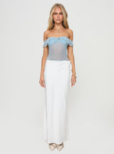 Loire Off Shoulder Top Blue