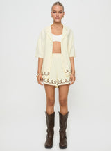 Jamari Linen Blend Shirt Cream / Brown