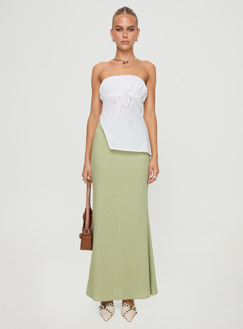 Kiji Strapless Top White