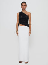 Sensua One Shoulder Top Black
