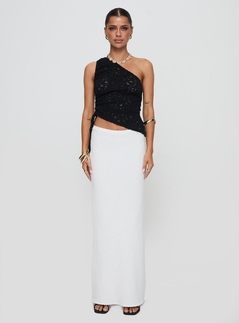 Sensua One Shoulder Top Black