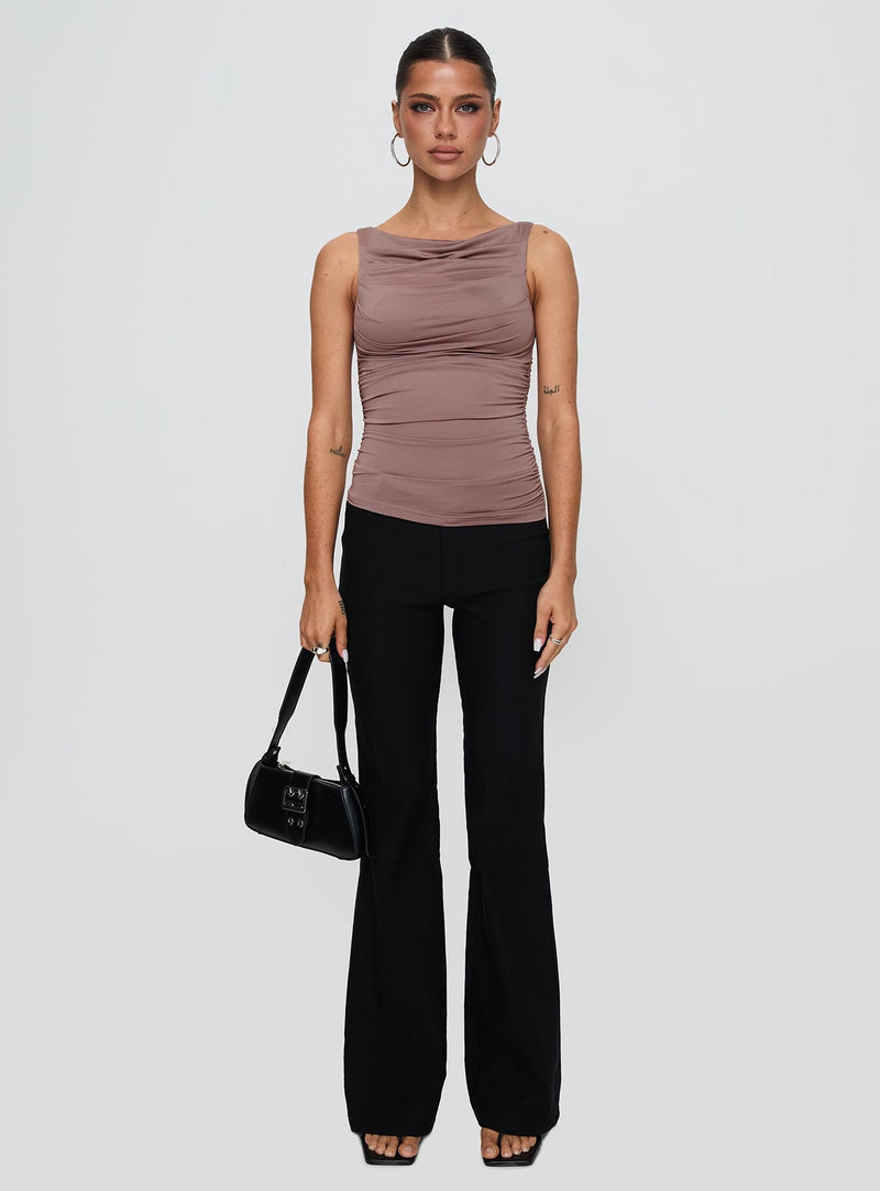 Kind To Another Ruched Top Mauve
