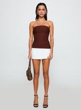 Good Looking Strapless Top Currant