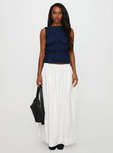 Endless Summers Tie Side Top Navy