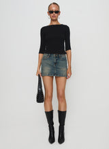 Elaia 3/4 Sleeve Top Black