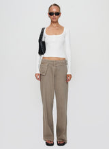 Daphine Long Sleeve Top White