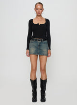 Daphine Long Sleeve Top Black