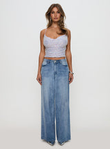 Werner Cowl Neck Sequin Top Lilac