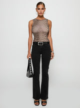 Warm Honey Top Leopard